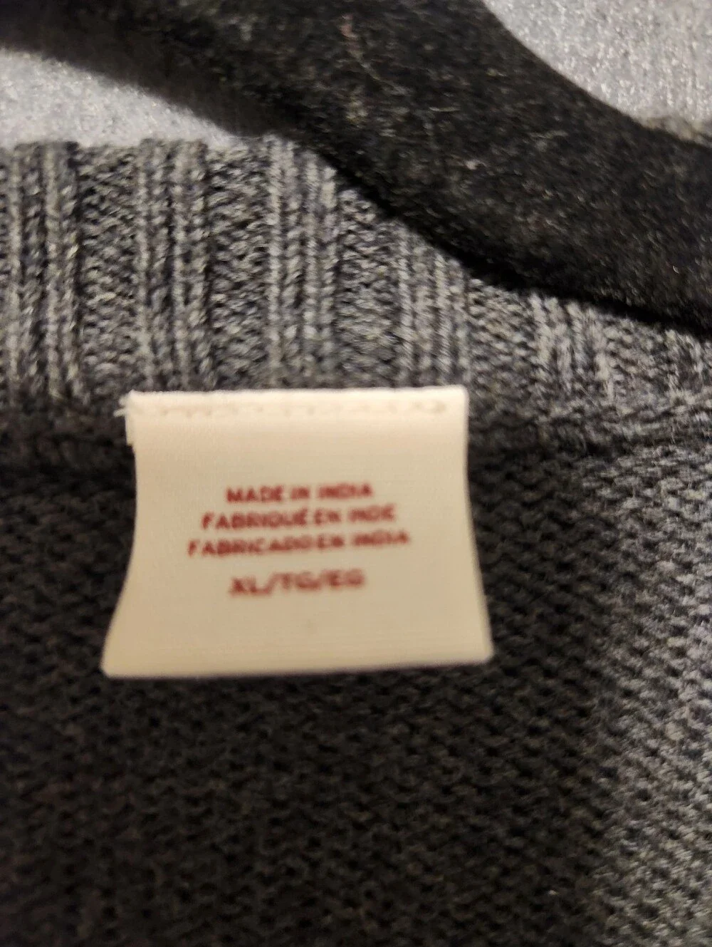 Levis Sweater Men Size XL Gray